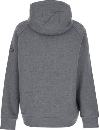 Tatras Mens Grey Sweatshirt With Hood And Logo Patch Cotton Sweatshirts Sweater
