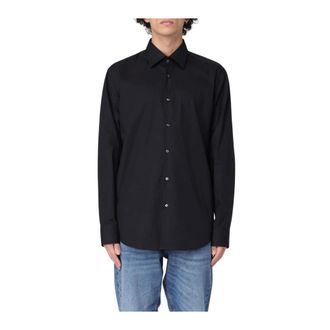 HUGO BOSS Casual Shirts, male, Black, 3XL, Long Sleeve Dress Shirt