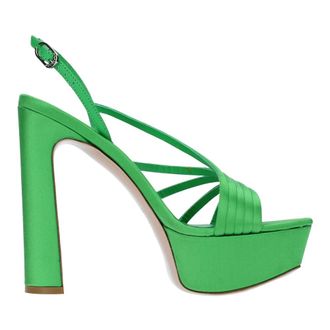Le Silla Scarlet Sandal - Dames - Sandalen met hakken - Groen - 37 1/2 EU - Leer - Schoenen
