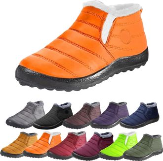 Generic Winter Boots For Women uk Womens Waterproof Orthopedic Warm Boots, Winter Slip On Shoes for Women Men Snow Boots, Anti-Slip Fur Lined