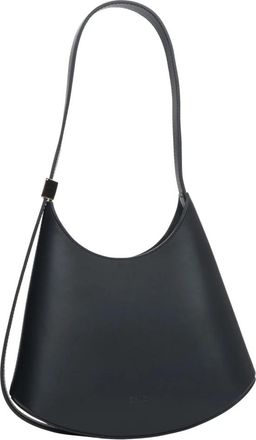 Estro & Luminara Schoudertas uit de Modern Line - Dames - Schoudertassen - Zwart - ONE Size - Leer - Tassen