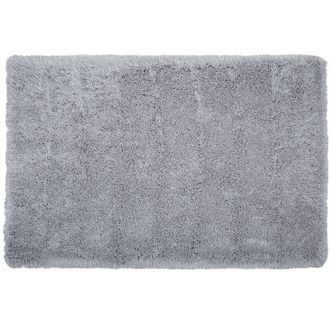 Beliani Beliani - Alfombra Peluda Gris Claro De Pelo Largo 160 X 230 Cm Rectangular Con Mechones De Algod&oacute;n Cide
