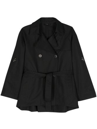 Fay double-breasted coat - Black