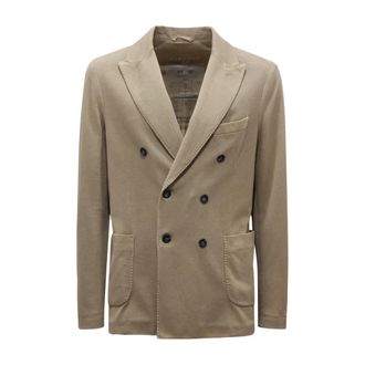 Circolo 1901 Formal Blazers, male, Beige, Size: XL Cn4697 Doppiopetto Oxford Jacket