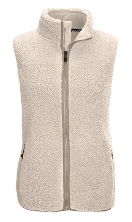Killtec Killtec Womens Kow 7 Wmn VST Sherpa Fleece Vest with Stand-up Collar, White Sand, 10