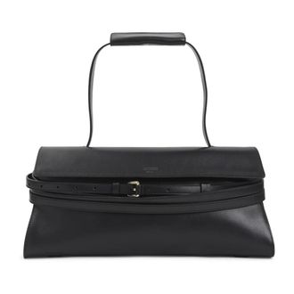 Moschino Shoulder Bags, female, Black, Size: ONE SIZE Nappa Leather Shoulder Bag