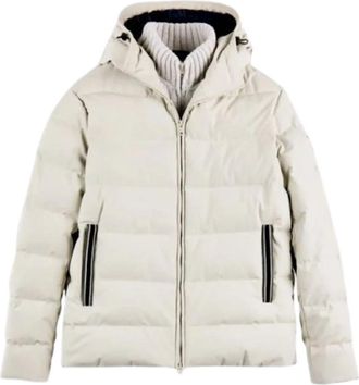 Fay Hooded Zip-Up Jacket - Heren - Winterjassen - Grijs - L - Leer - Jassen