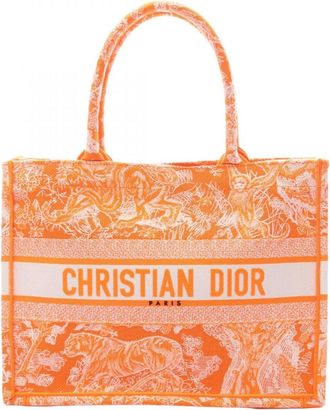 Dior Orange Canvas Tote Bag (Pre-Owned)