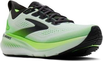 Brooks Glycerin GTS 23 Running Shoe in White/Phantom/Green Gecko at Nordstrom, Size 12.5