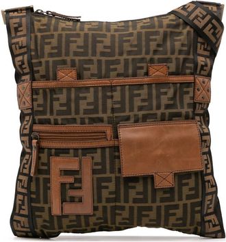 Fendi Pre-owned Fendi Zucca Canvas FF Flat Messenger Bag Ladies 2228-7VA167MX7 088