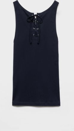 Prada Cotton tank top with laces