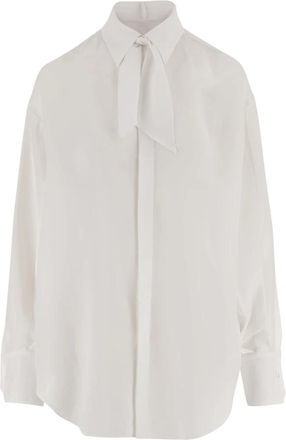 SA SU PHI Zijden Blouse - Dames - Overhemden - Wit - XL - Overhemden