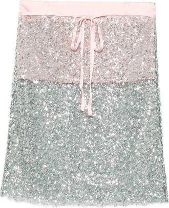Siedres Sequin-embellished Drawstring Skirt