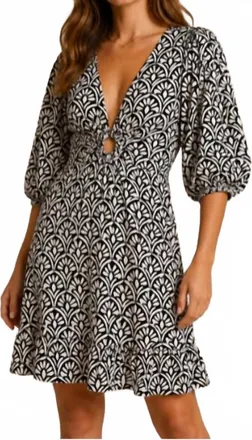 Skemo Art Deco Sophie Dress In Black