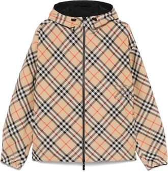 Burberry Reversible Trafford Check Jacket - Heren - Zomerjassen - Veelkleurig - XL - Polyester - Jassen