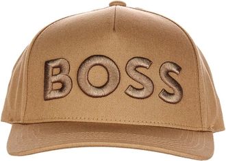 HUGO BOSS Hats & Caps, unisex, Brown, ONE SIZE, Brown Beige Baseball Cap Stylish Accessory