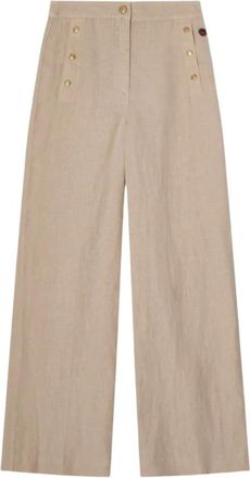 Busnel Pim Broek - Dames - Broeken - Beige - Maat: S Linnen