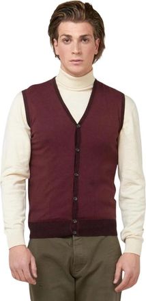 Gas V-hals Gebreide Kleding - Heren - V-hals truien - Rood - XL - Katoen - Truien & Vesten