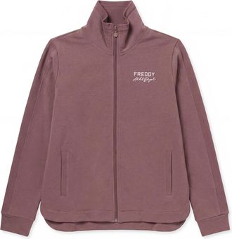 Freddy Felpa donna fondo asimmetrico con zip e collo alto