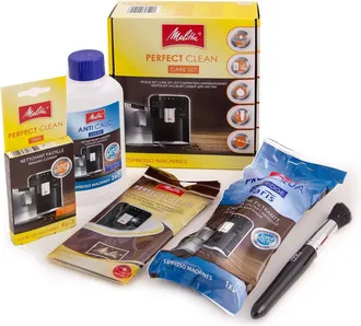 MELITTA Perfect Clean - Set De Mantenimiento Descalcificador + Pastillas De Limpieza + Filtro De Agua