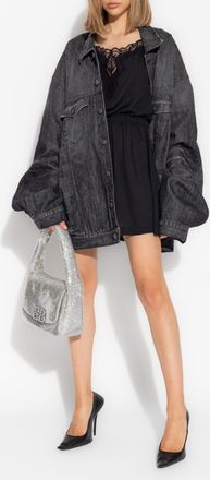 Balenciaga Jeans Jacket, Womens, Grey