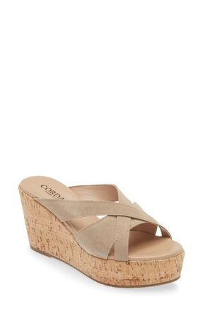 Cordani Devon Platform Wedge Sandal in Crosta Corda at Nordstrom, Size 5.5Us