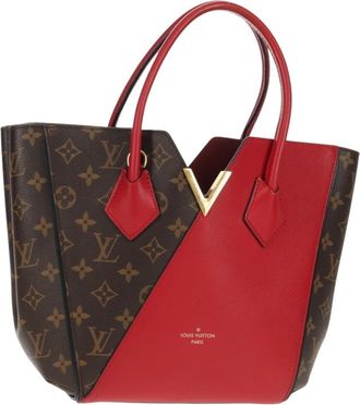 Louis Vuitton Kimono Handbag Monogram Canvas And Leather Red Canvas Handbag (Pre-Owned)