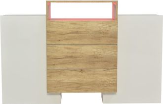 Urban Meuble Aparador de diseño contemporáneo con led, 2 puertas y 3 cajones