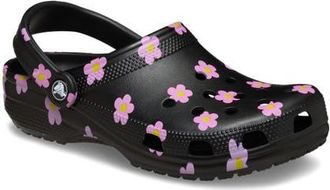 Crocs Flower Classic Clog in Black at Nordstrom, Size 10 Womens