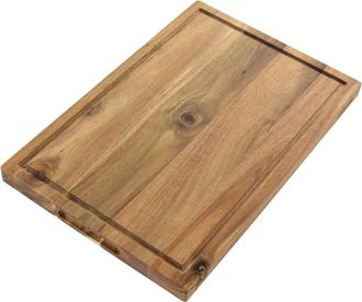 Kenmore Archer 21 Inch Acacia Wood Cutting Board with Groove Handles