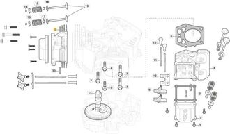 STIGA Sports Testa cilindro ORIGINALE STIGA motore TRE 635V trattorino tagliaerba 118551547/0