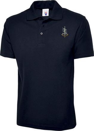 Generic 18 (UKSF) Signal Regiment Embroidered Polo, Royal Corps of Signals Polo (Navy, L, l)