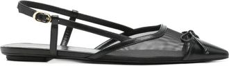 Stuart Weitzman Ballerine con inserti in rete - Nero