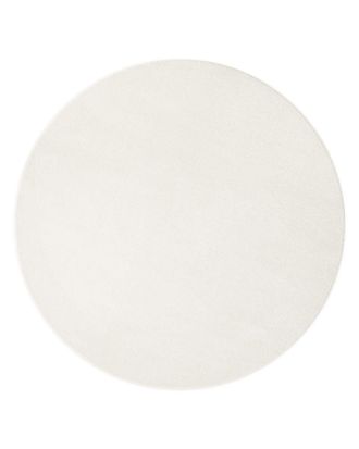 Esprit Alfombra redonda terciopelo corto blanco crema 160 rd