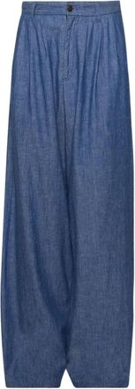 The Row Pantaloni Rufos con pieghe - Blu