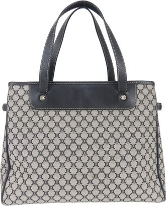 Celine Macadam Black Gray Tote Bag (Pre-Owned)