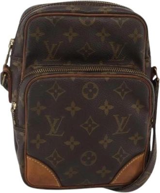 Louis Vuitton Pre-owned Canvas Cross Body Tas - Dames - Vintage Schoudertas - Bruin - ONE Size - Vintage