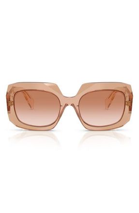 Prada 55mm Square Sunglasses in Chocolate/brown Gradient at Nordstrom