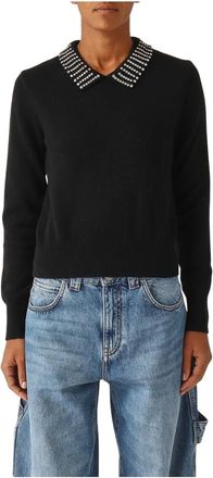 Pinko Pinko, Dames, Truien, Zwart, Maat: M Wol