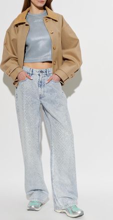 Casablanca Top With Z Logo, Womens, Blue