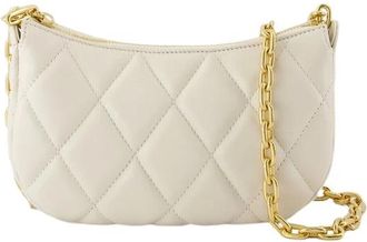 Burberry Shoulder Bags, female, Beige, Size: ONE SIZE Quilted Leather Rocking Pouch