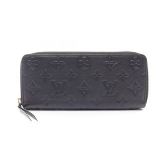 Louis Vuitton Black Noir Leather Long Wallet (Bi-Fold) (Pre-Owned)