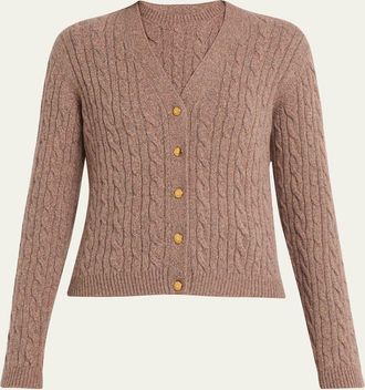 Loro Piana Baby Cashmere Cable Knit Cardigan