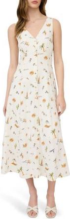 Blu Pepper Beach Print Midi Dress in Cream Multi at Nordstrom Rack, Size Large
