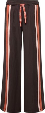 LeComte Rodeo Street Wijde Broek - Dames - Wijde Broeken - Bruin - XL - Polyester - Broeken
