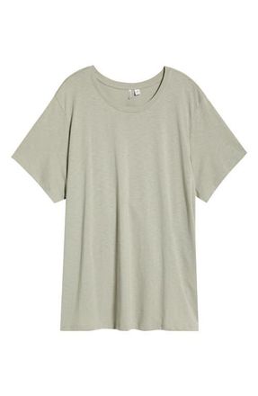 Nordstrom Crewneck Slub Pima Cotton T-Shirt in Green Chaparral at Nordstrom, Size 2 X