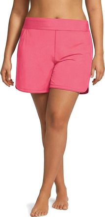 Lands End Plus Size SunShade UPF 50 5 Board Shorts with Panty in Wood Lily at Nordstrom, Size 16W