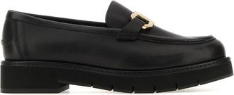 Ferragamo Black Leather Loafers