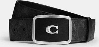 Coach Signature Plaque Buckle Belt, 38mm