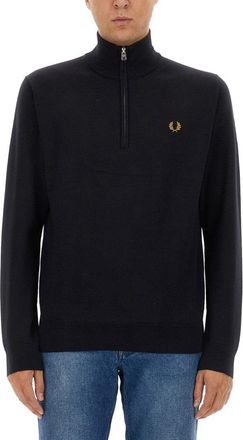 Fred Perry High-Collar Jersey With Quarter Zip